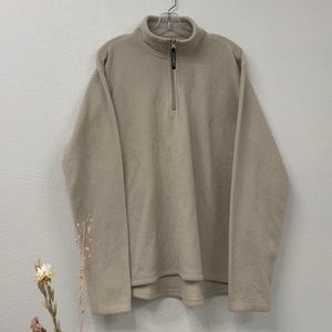 Vintage Beige Old Navy Quarter Zip Crewneck Sweater